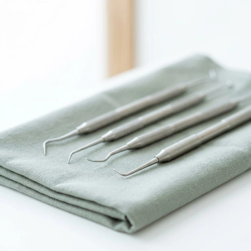 Close-up of sterile instruments
